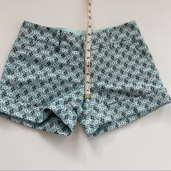 Club Monaco Blue Embroidered Print Shorts - Picture 7 of 8